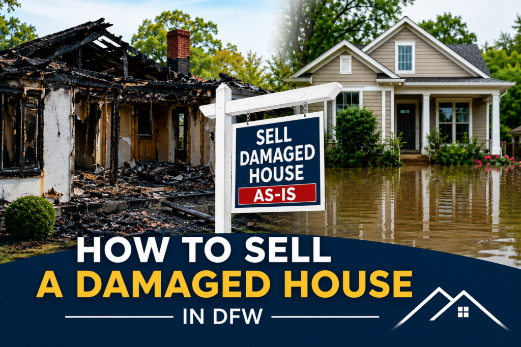 how to sell a damaged house in DFW