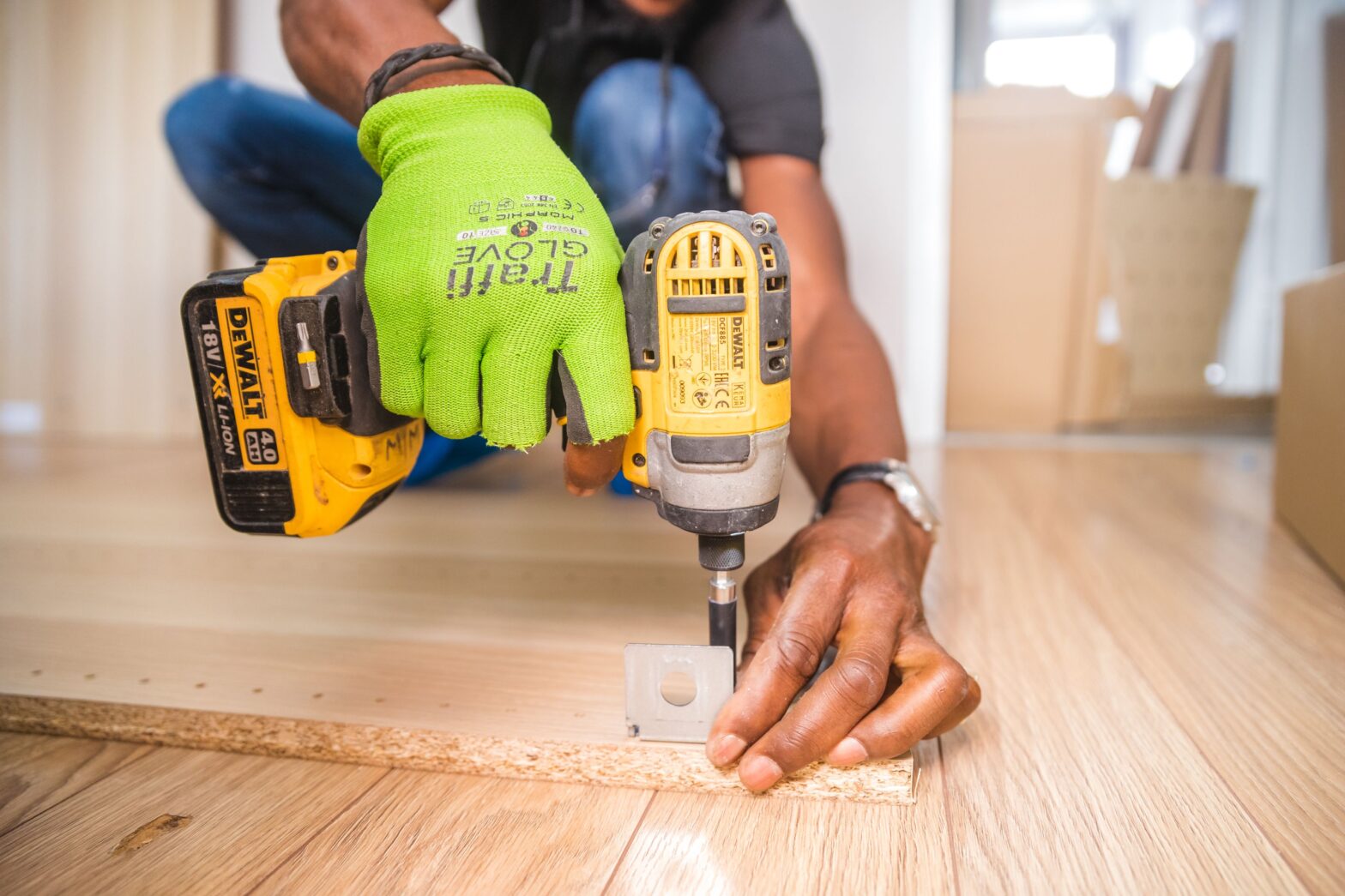 man drilling