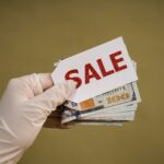 cash and sale sign