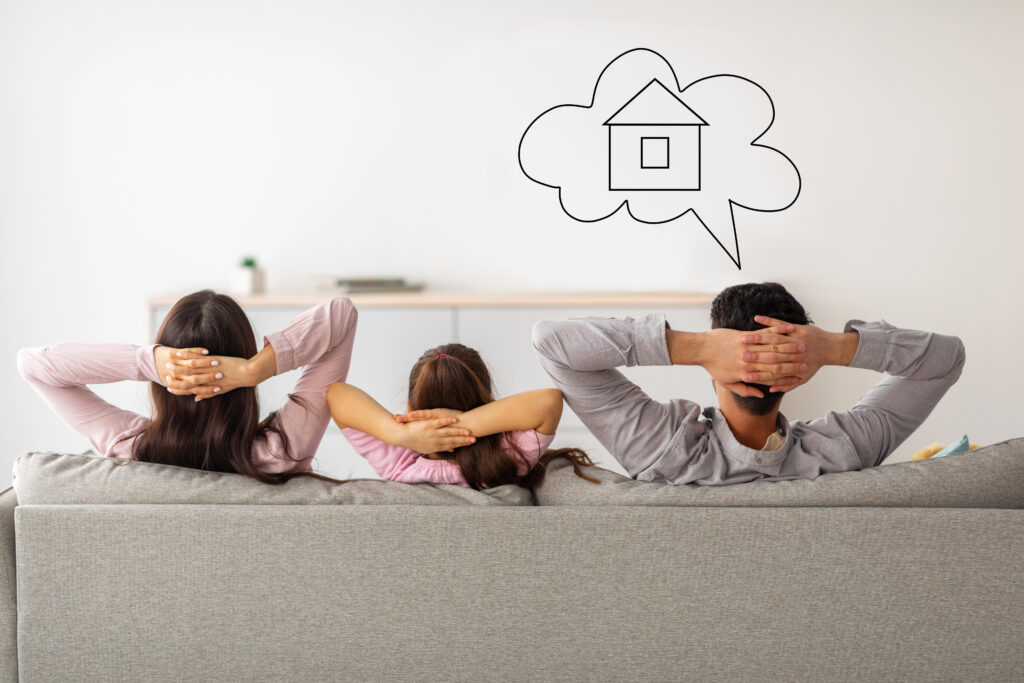 Family dreaming of a new home.